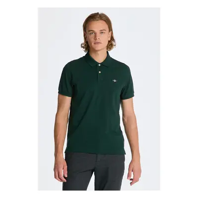 POLOKOŠILE GANT REG SHIELD SS PIQUE POLO TARTAN GREEN 84606158