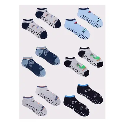 Yoclub Kidss Boys Ankle Socks Patterns Colours 6-Pack 91101777