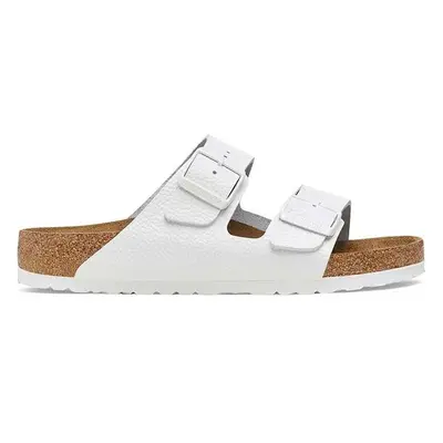 Kožené pantofle Birkenstock Arizona pánské, bílá barva, 1025048 82834335