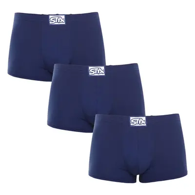 3PACK pánské boxerky Styx klasická guma tmavě modré (3Q0968) 90924868