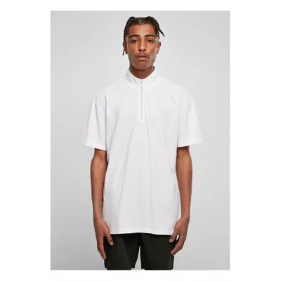 URBAN CLASSICS Boxy Zip Pique Tee - white 68077599