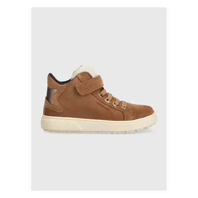 Dětské semišové sneakers boty Geox J36HYC 022BH J THELEVEN WPF hnědá 85107776