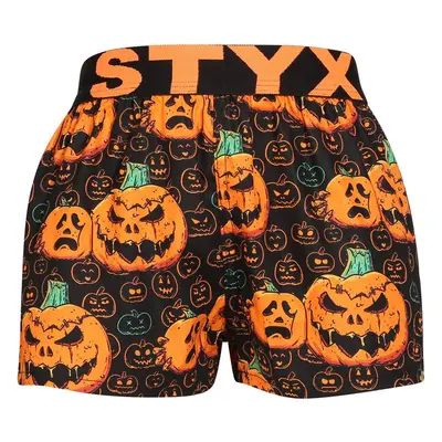 Dětské trenky Styx art sportovní guma Halloween dýně (BJ1755) 12-14 87562215