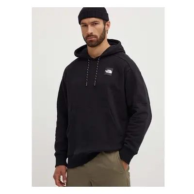 Bavlněná mikina The North Face U 489 Hoodie pánská, černá barva, s 89350444