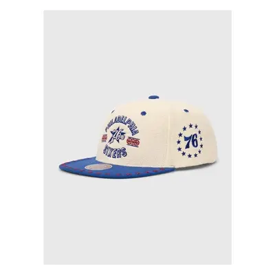 Kšiltovka Mitchell&Ness Philadelphia 76ERS béžová barva, s aplikací, 95060561