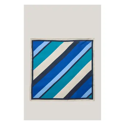 ŠÁTEK GANT STRIPED SILK SCARF RICH BLUE 95456585