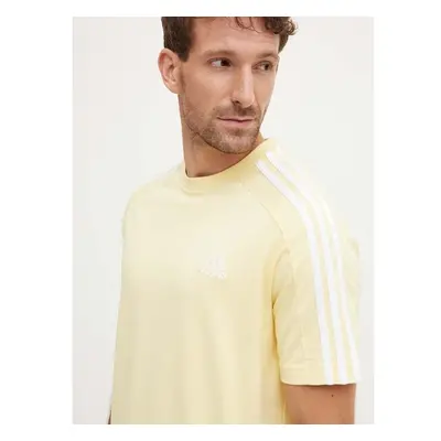 Bavlněné tričko adidas Essentials žlutá barva, IX0159 95581927