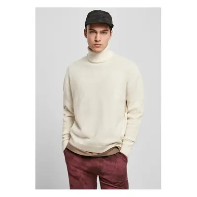 Pánský svetr Urban Classics Oversized Roll Neck Sweater - bílý 66066151