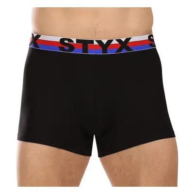 Pánské boxerky Styx sportovní guma černé trikolóra (G1960) 91487063