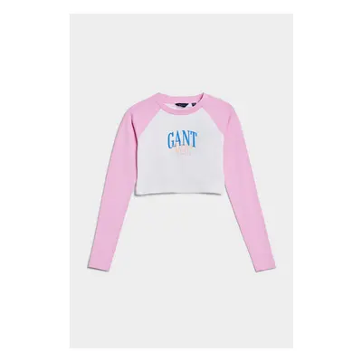 TOP GANT SLIM RAGLAN CONTRAST LS TOP MILKY PINK 76936601