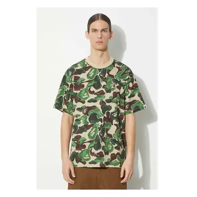 Bavlněné tričko A Bathing Ape Bape Art Camo Ape Head One Point Tee 91629477