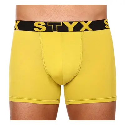 Pánské boxerky Styx long sportovní guma zelenožluté (U1065) 51598566