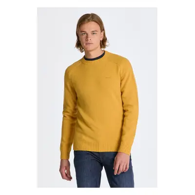 SVETR GANT SADDLE SHOULDER WOOL C-NECK CITRUS YELLOW 84606498