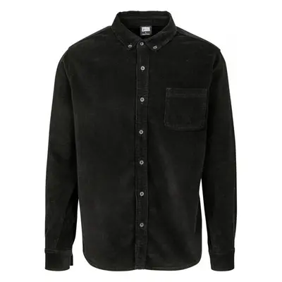 Pánská košile Urban Classics Corduroy Shirt - černá 47028007