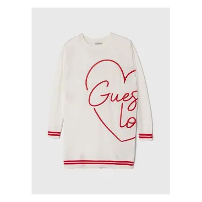 Dívčí šaty Guess bílá barva, mini, oversize, J4YK08 Z3FV0 93579370