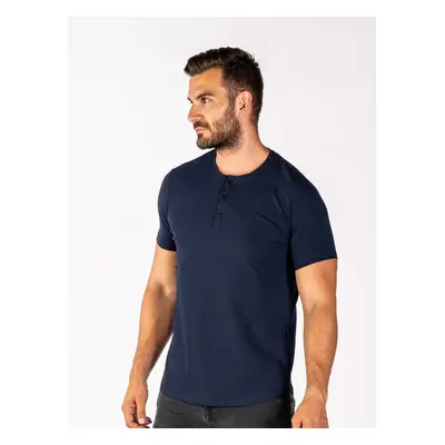 TallGuys Pánské klasické tričko | knoflíček | Navy | VÝPRODEJ 88792740