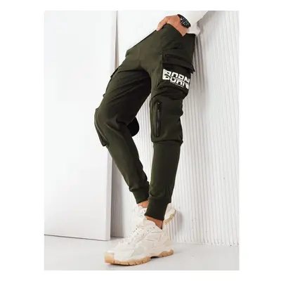 Dstreet Trendy zelené pánské kapsáčové jogger kalhoty Born 90767975