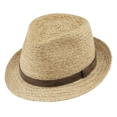 Unisex letní klobouk Trilby od Fiebig - Béžový 90817047