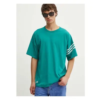 Bavlněné tričko adidas Originals tyrkysová barva, s aplikací, JF9136 94596611