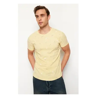 Trendyol Yellow Regular Cut Patterned T-Shirt 91282620