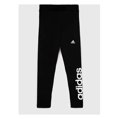 Dětské legíny adidas G LIN černá barva, s potiskem 76556326