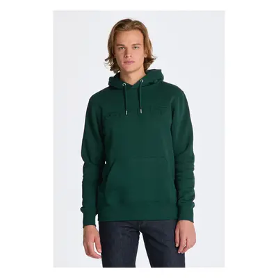 MIKINA GANT EMBOSSED SWEAT HOODIE TARTAN GREEN 84735218