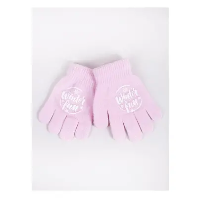 Yoclub Kidss Girls Five-Finger Gloves RED-0012G-AA5A-010 74836877