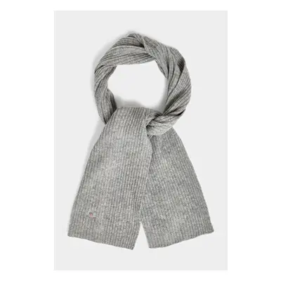 ŠÁLA GANT UNISEX. SHIELD WOOL KNIT SCARF GREY MELANGE 85386168