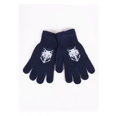 Yoclub Kidss Boys Five-Finger Gloves With Reflector RED-0237C-AA50-005 74836540