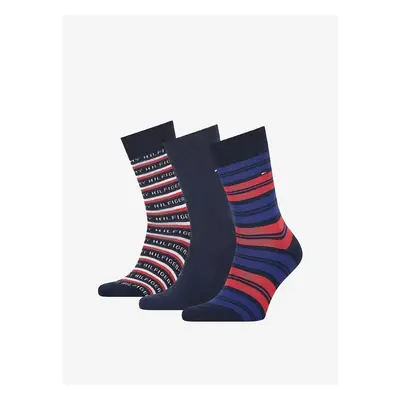 Tommy Hilfiger Socks - TH MEN SOCK 3P GIFTBOX TOMMY blue 95269018