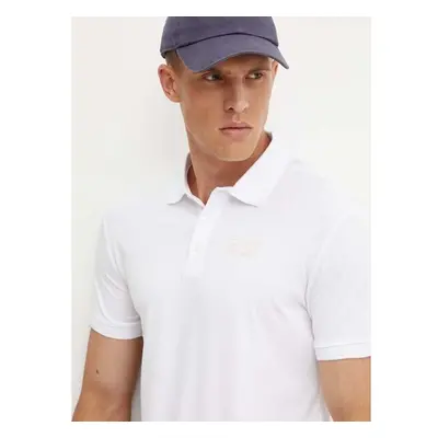 Polo tričko EA7 Emporio Armani bílá barva, s potiskem, PJVQZ.6DPF16 95223557