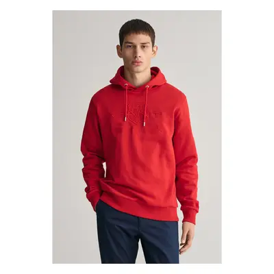 MIKINA GANT REG TONAL SHIELD HOODIE RUBY RED 89451179