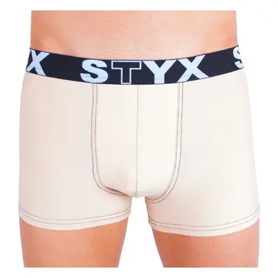 Pánské boxerky Styx sportovní guma béžové (G3) 46430762