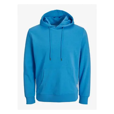 Modrá basic mMikina s kapucí Jack & Jones Basic - Pánské 72816467