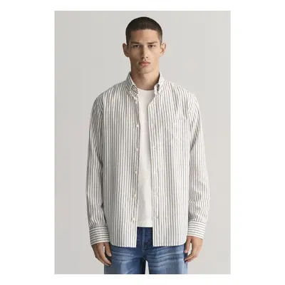 KOŠILE GANT REG ARCHIVE OXFORD STRIPE SHIRT EGGSHELL 87744179