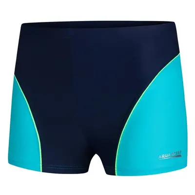 AQUA SPEED Kidss Swimming Shorts Leo Navy Blue/Blue Pattern 42 84781517