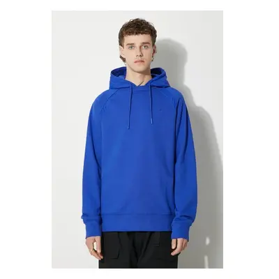 Bavlněná mikina adidas Originals pánská, s kapucí, hladká, HR5456-blue 84010093