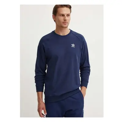 Bavlněná mikina adidas Originals pánská, tmavomodrá barva, hladká, 94485972