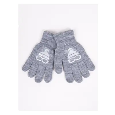 Yoclub Kidss Boys Five-Finger Gloves With Reflector RED-0237C-AA50-004 74836844