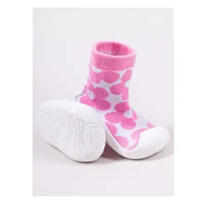 Yoclub Kidss Baby Girls Anti-Skid Socks With Rubber Sole P3 91101486