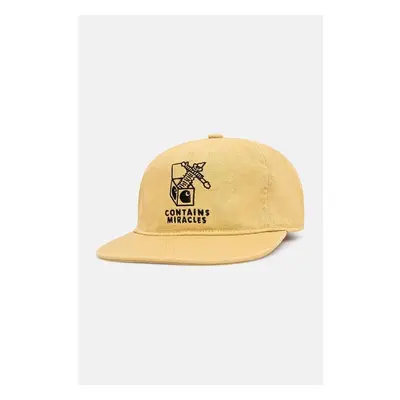 Bavlněná baseballová čepice Carhartt WIP Stamp Cap béžová barva, s 96020733