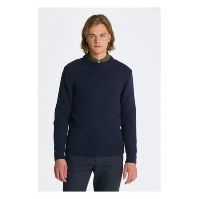 SVETR GANT WOOL NEPS C-NECK EVENING BLUE 85097931