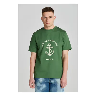 TRIČKO GANT D2. MARITIME T-SHIRT LEAF GREEN 76202395