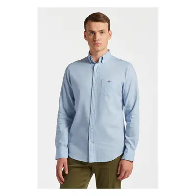 KOŠILE GANT REG HONEYCOMB TEXTURE WEAVE SHIRT MUTED BLUE 77109972