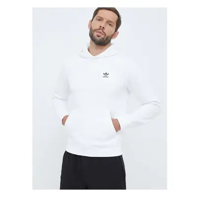 Mikina adidas Originals pánská, bílá barva, s kapucí, hladká 84345262