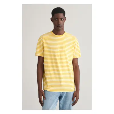 TRIČKO GANT STRIPED T-SHIRT SMOOTH YELLOW 91537713