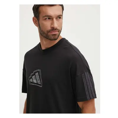 Bavlněné tričko adidas All SZN černá barva, s aplikací, IX1255 93579706