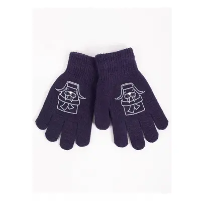 Yoclub Kidss Gloves RED-0012C-AA5A-019 Navy Blue 87033204