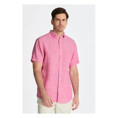 KOŠILE GANT REG LINEN SS SHIRT PERKY PINK 82651366