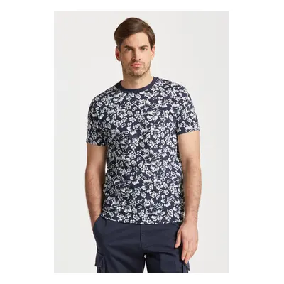 TRIČKO GANT FLORAL PRINT T-SHIRT EVENING BLUE 77192848